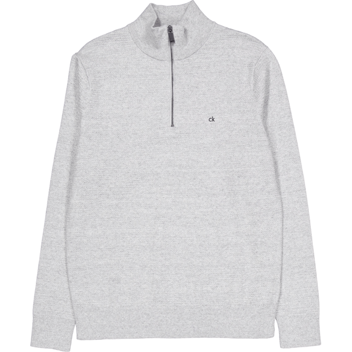 Waffle Texture Q-zip Grey