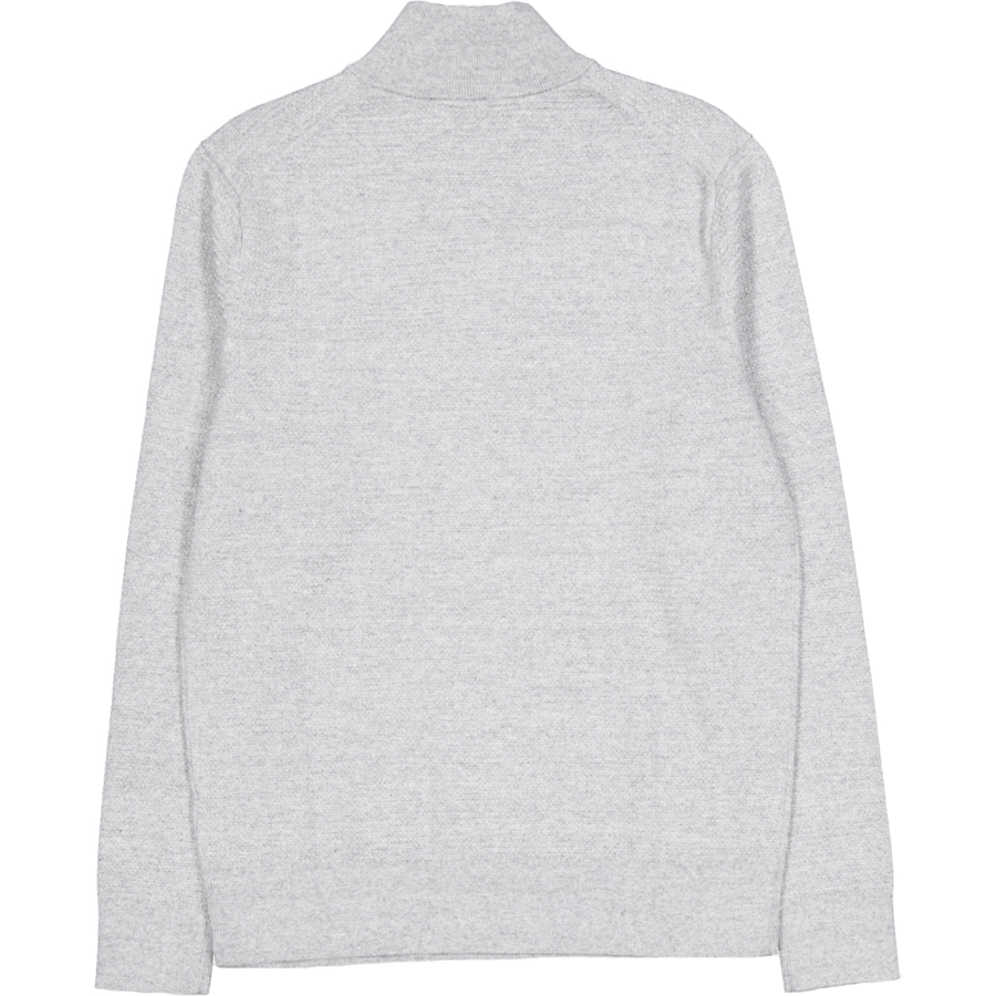 Waffle Texture Q-zip Grey
