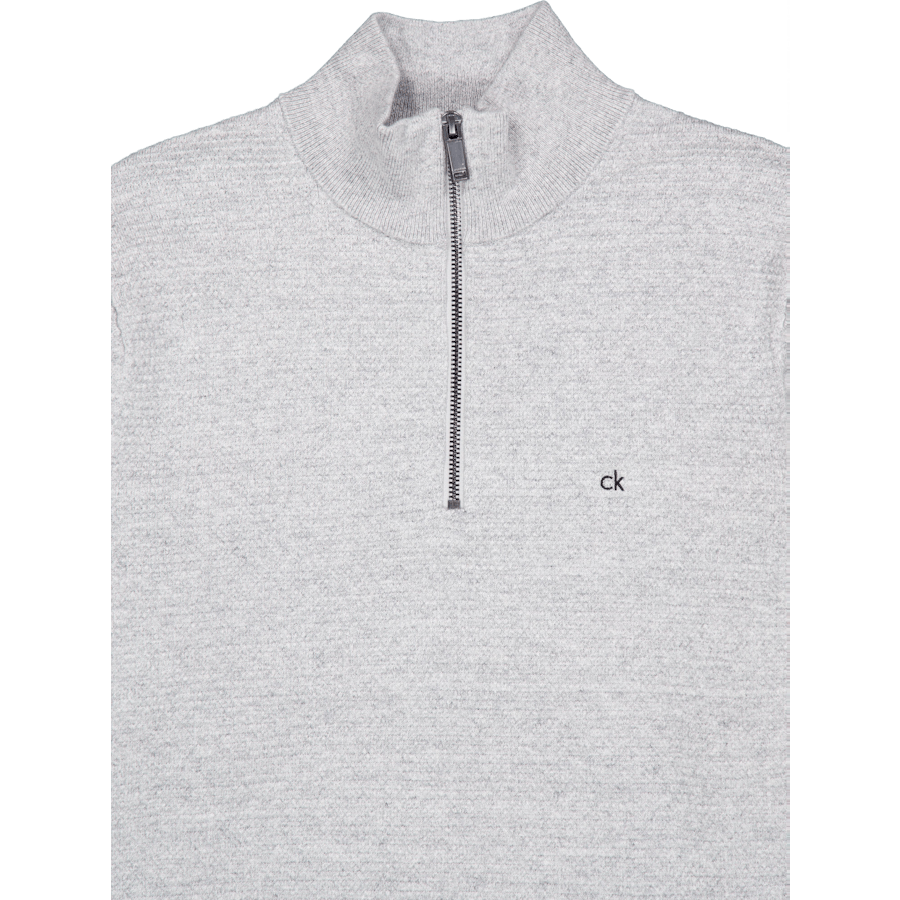 Waffle Texture Q-zip Grey