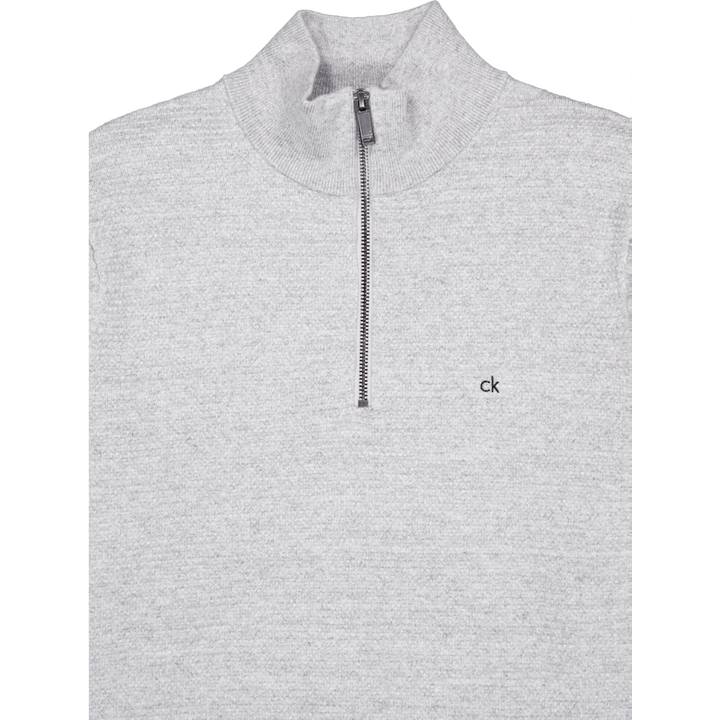 Waffle Texture Q-zip Grey