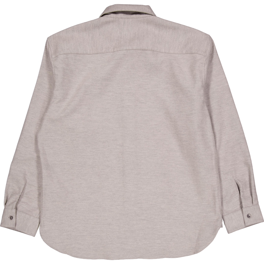 Brushed Wool Optic Overshirt Grey