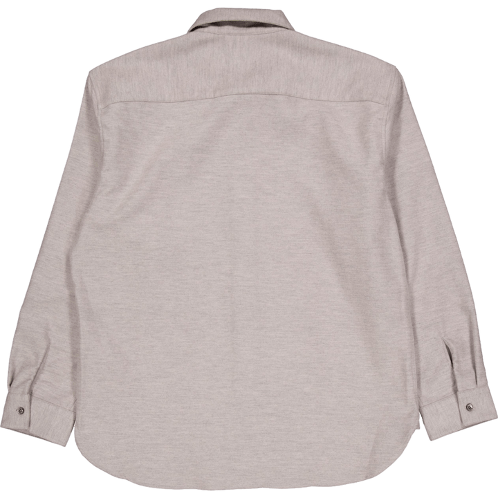 Brushed Wool Optic Overshirt Grey