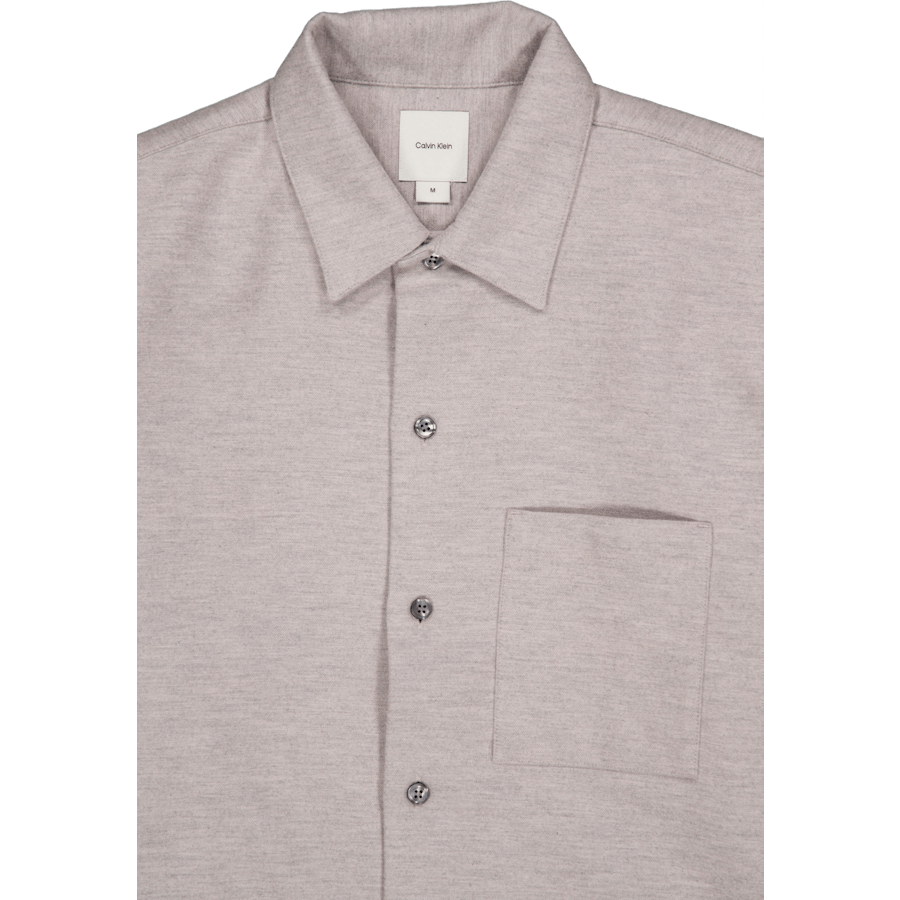 Brushed Wool Optic Overshirt Grey