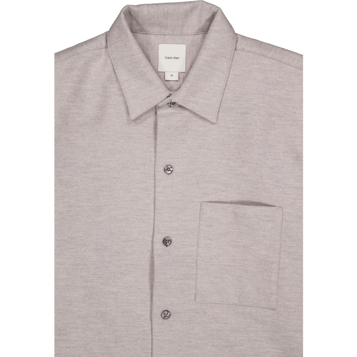 Brushed Wool Optic Overshirt Grey