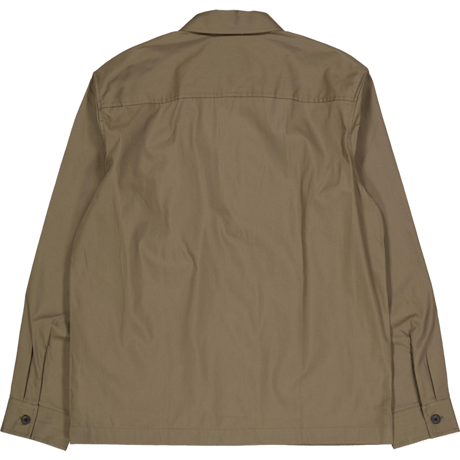 Cotton Blend Overshirt Grey