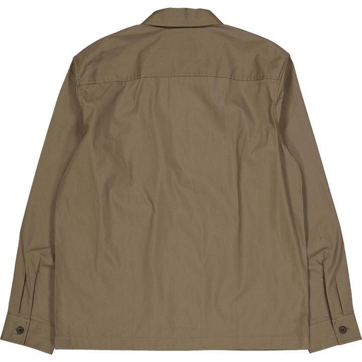 Cotton Blend Overshirt Grey