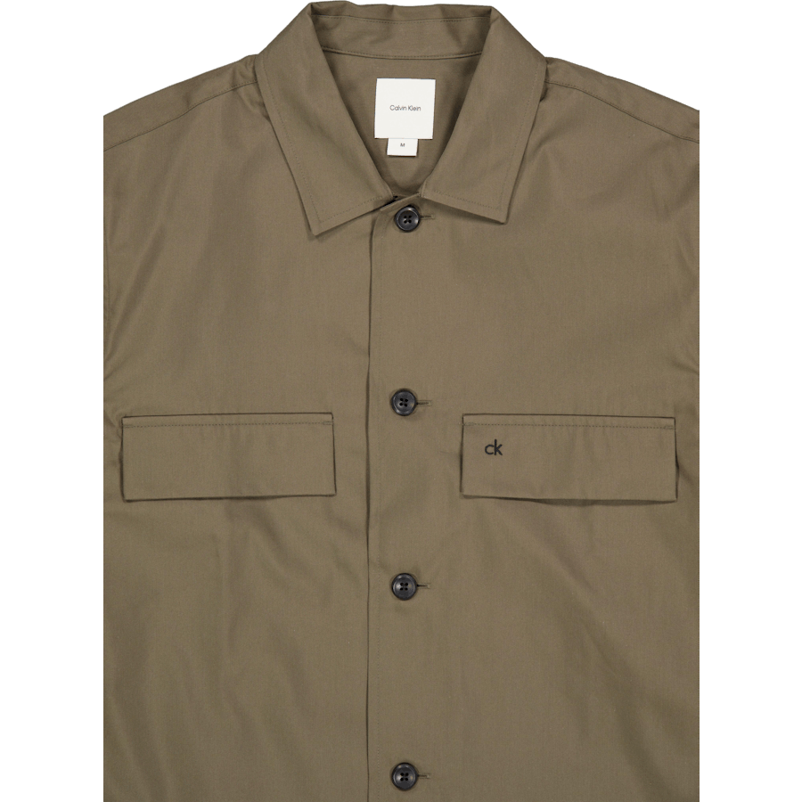 Cotton Blend Overshirt Grey