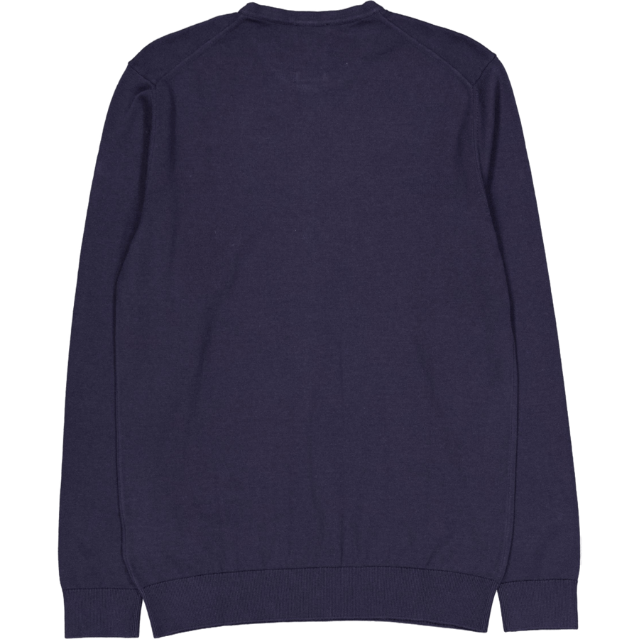 Cotton Silk Blend Cn Sweater Blue