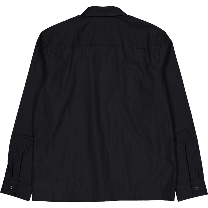 Cotton Blend Overshirt Black