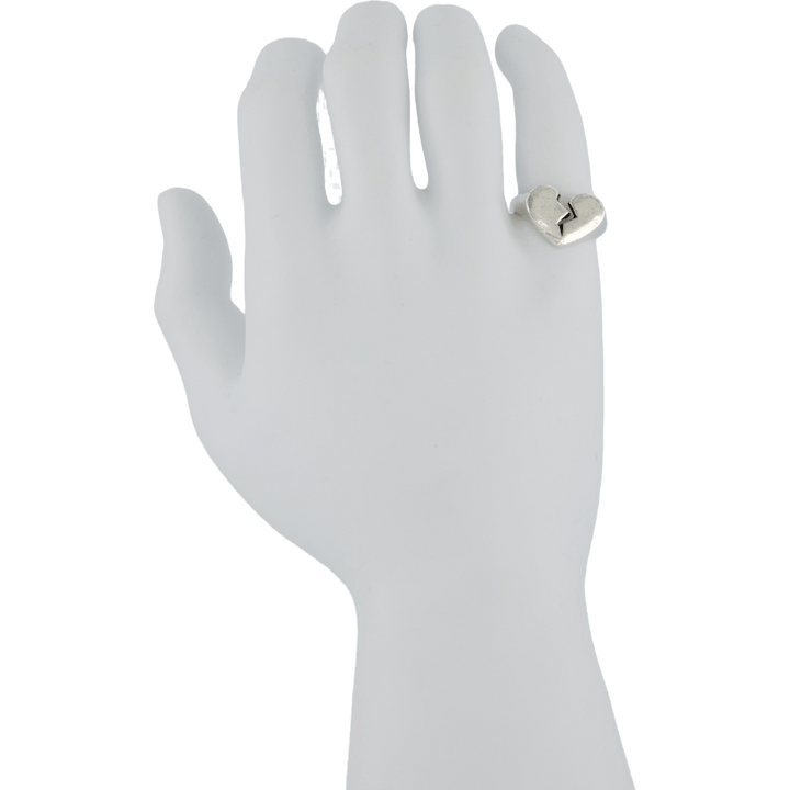 Broken Heart Ring Silver