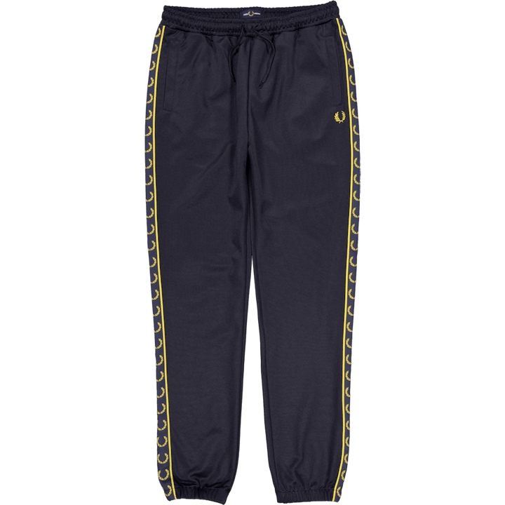Kontrastband Trk Pant Marine/Wabenmuster
