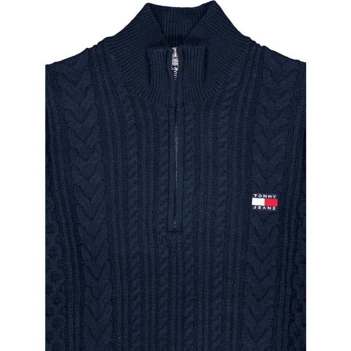 Tjm Reg Cable S Flag 1/4 Zip Dark Night Navy