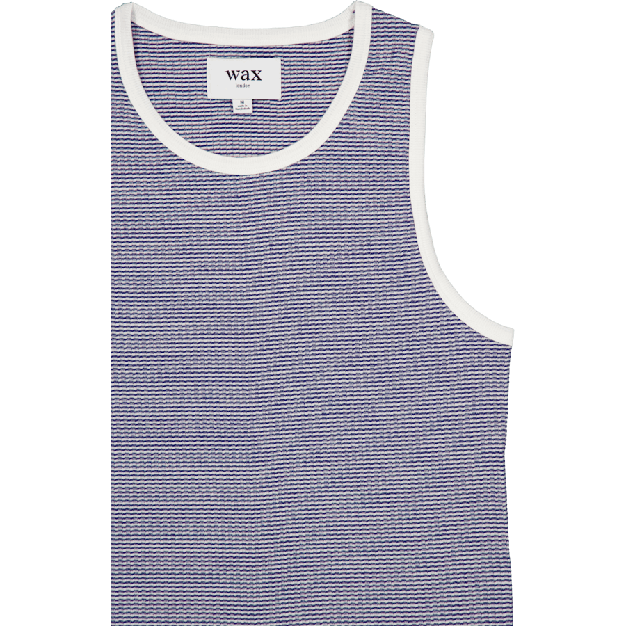 Montague Vest Blue / Ecru