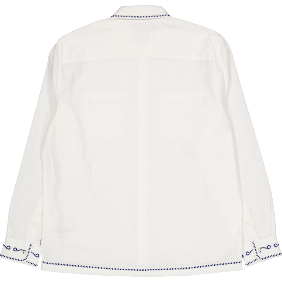 Haven Ls Shirt Ecru / Blue