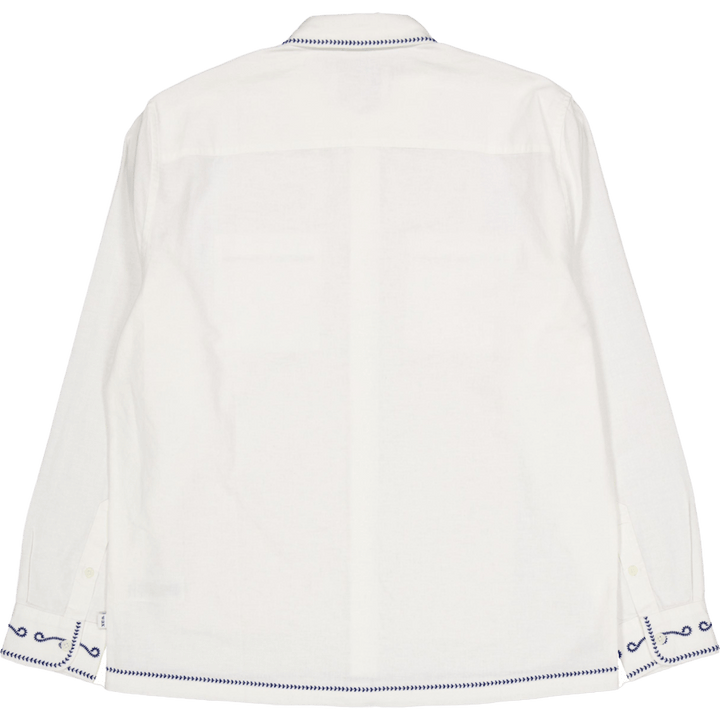 Haven Ls Shirt Ecru / Blue