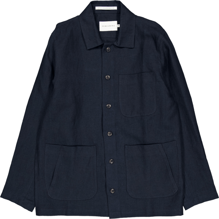 Grange Linen Shacket Navy