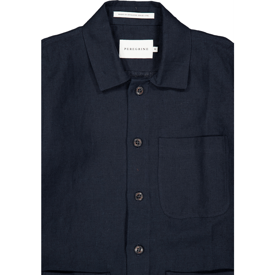 Grange Linen Shacket Navy