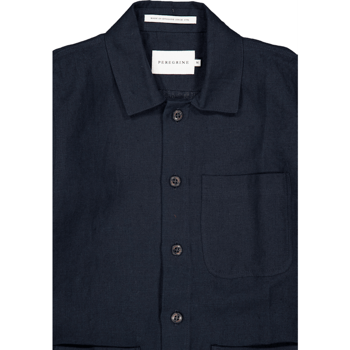 Grange Linen Shacket Navy