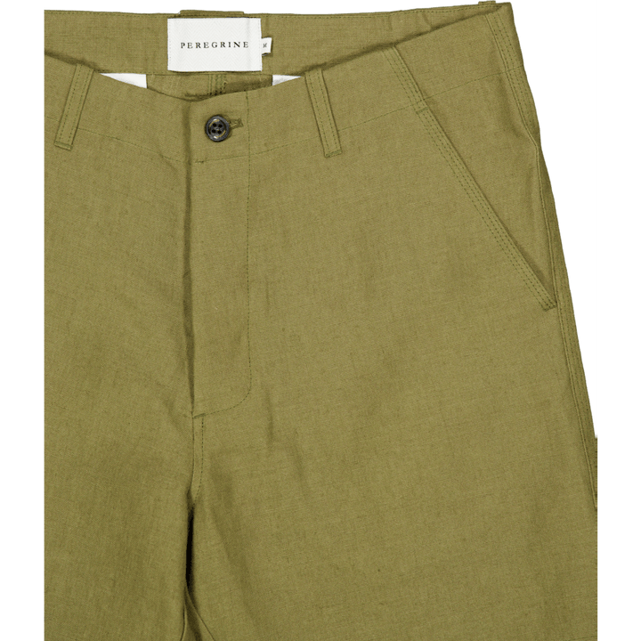 Grange Linen Shorts Moss