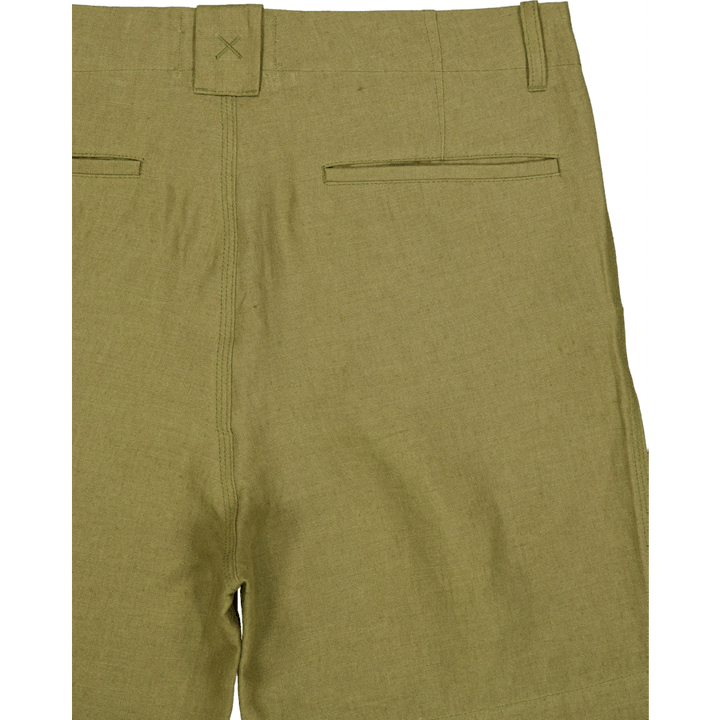 Grange Linen Shorts Moss