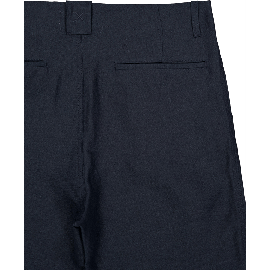 Grange Linen Shorts Navy