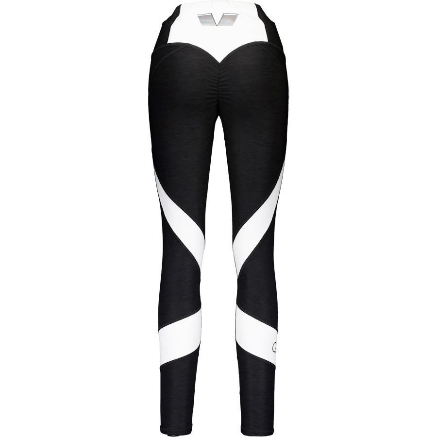 Black & White Swirl Tights Black