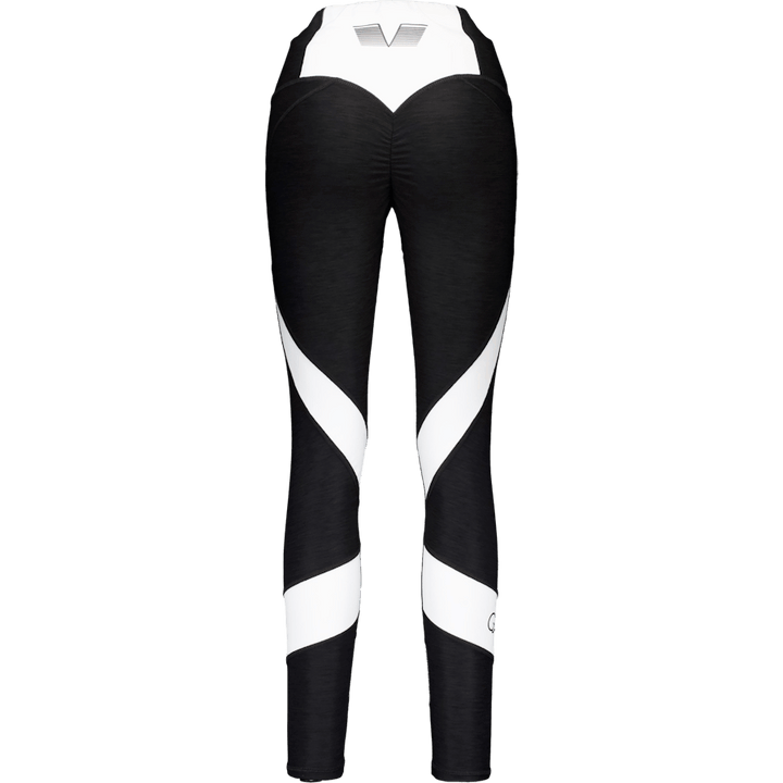 Black & White Swirl Tights Black