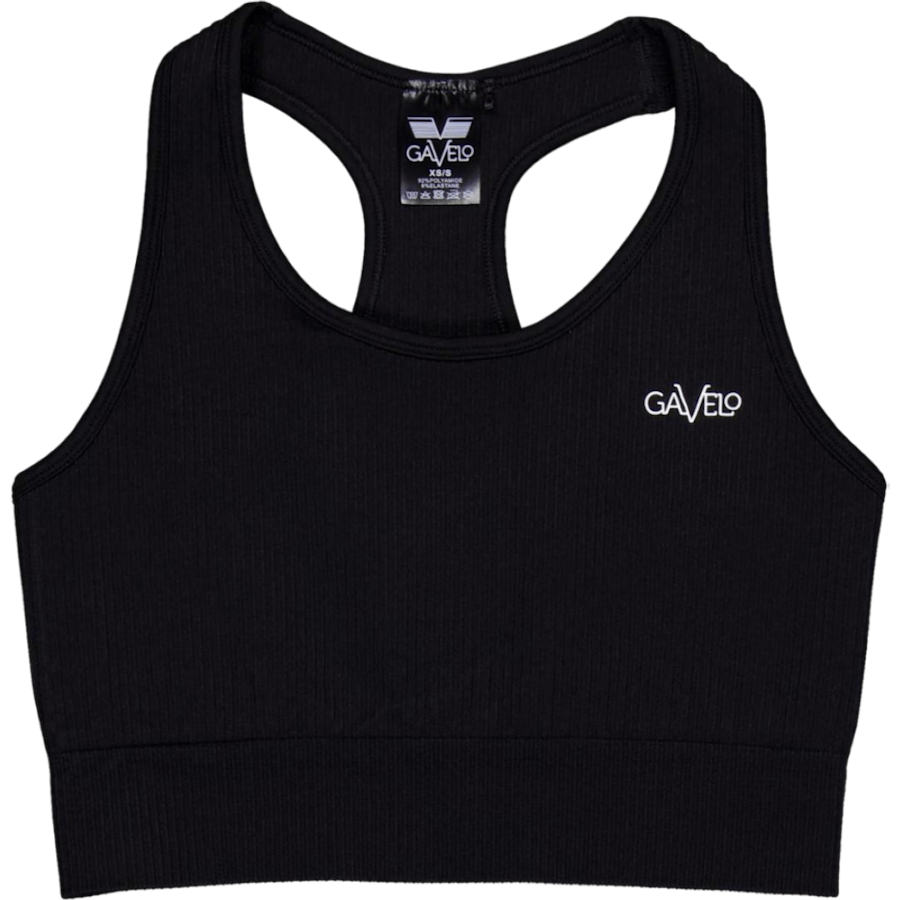 Ribbed Seamless Sport Bra Black