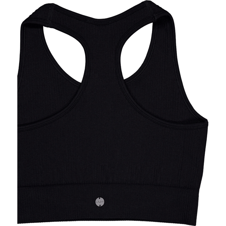 Ribbed Seamless Sport Bra Black
