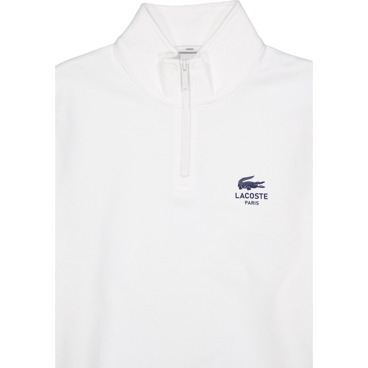 High Neck Zip-up Print Sweatsh White 70v