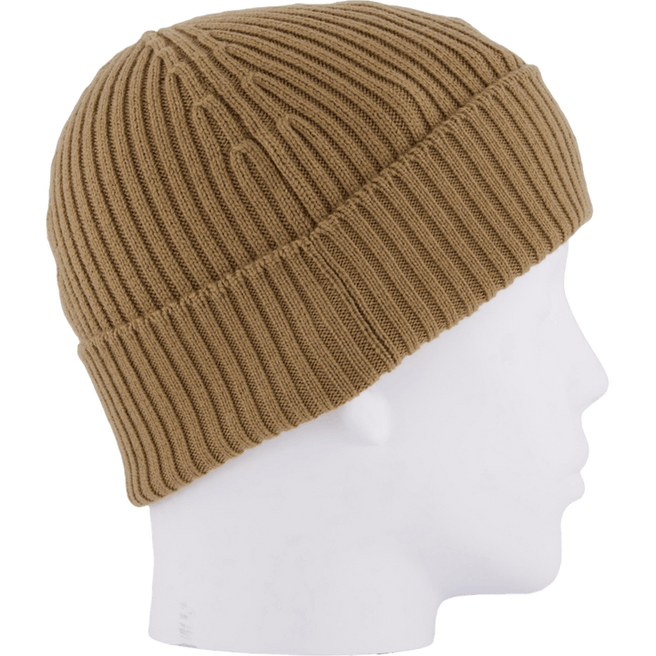 Rib Knit Brushed Wool Beanie Brown Dpc