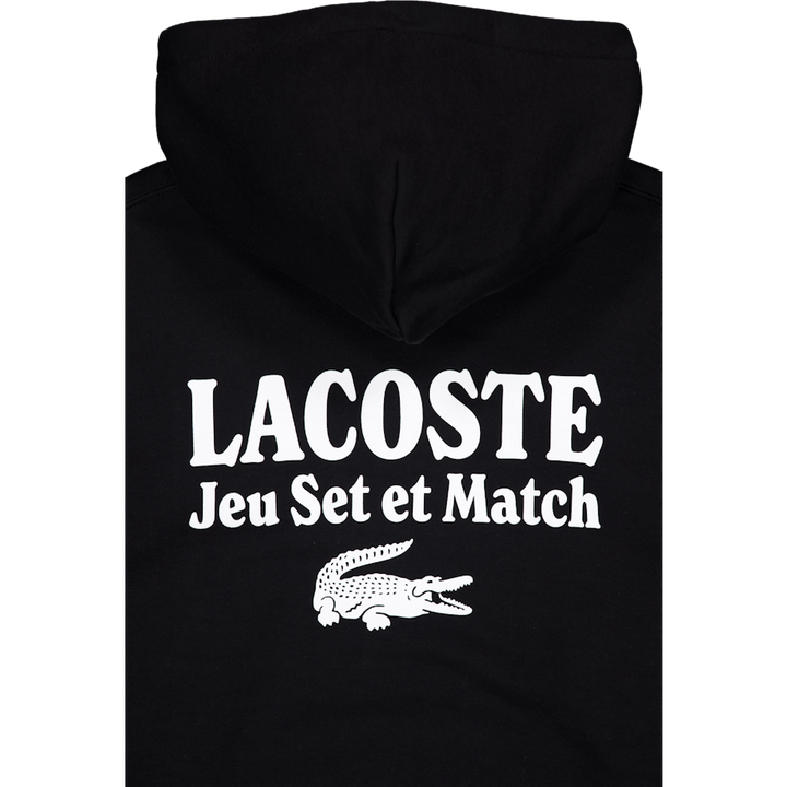 Multi Print Fleece Hoodie Noir 031