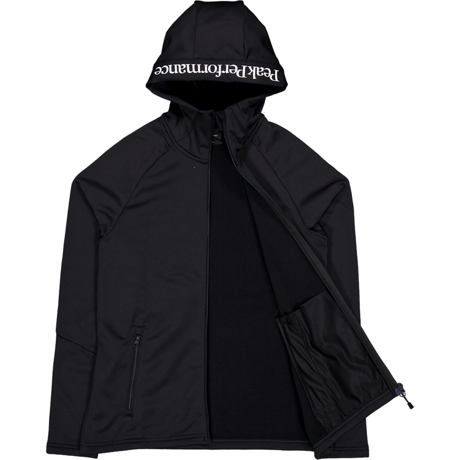 W Rider Essentials Zip Hood Black/black