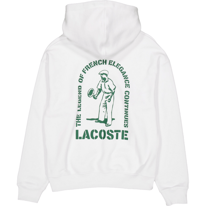 Loose Fit Printed Hoodie White