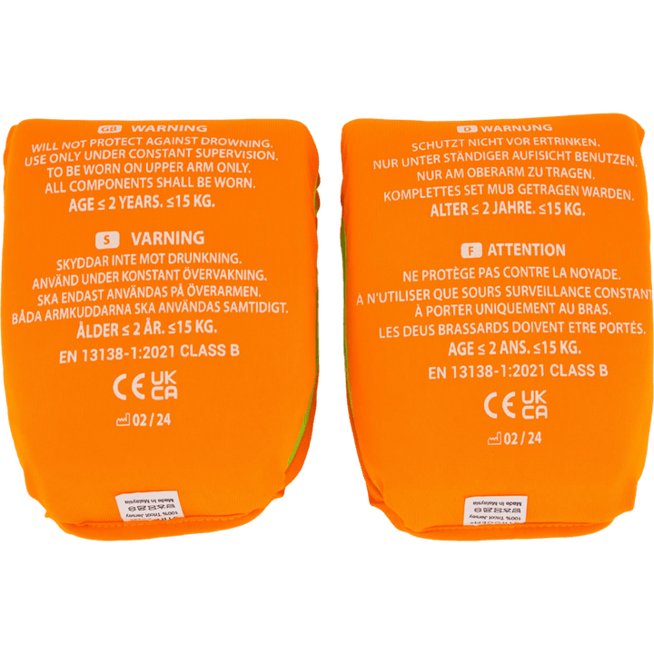 Softies Foam Swim Armbands Orange/Lime