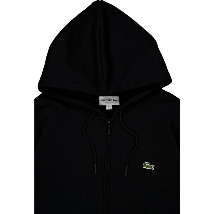Zip-up Fleece Hoodie Black