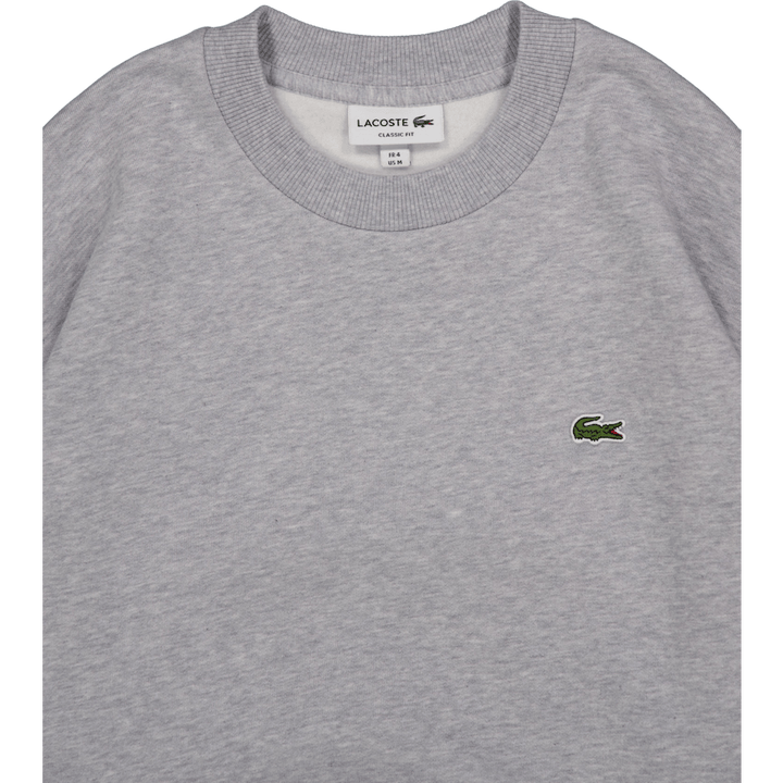 Cotton Fleece Sweatshirt Silver Chine
