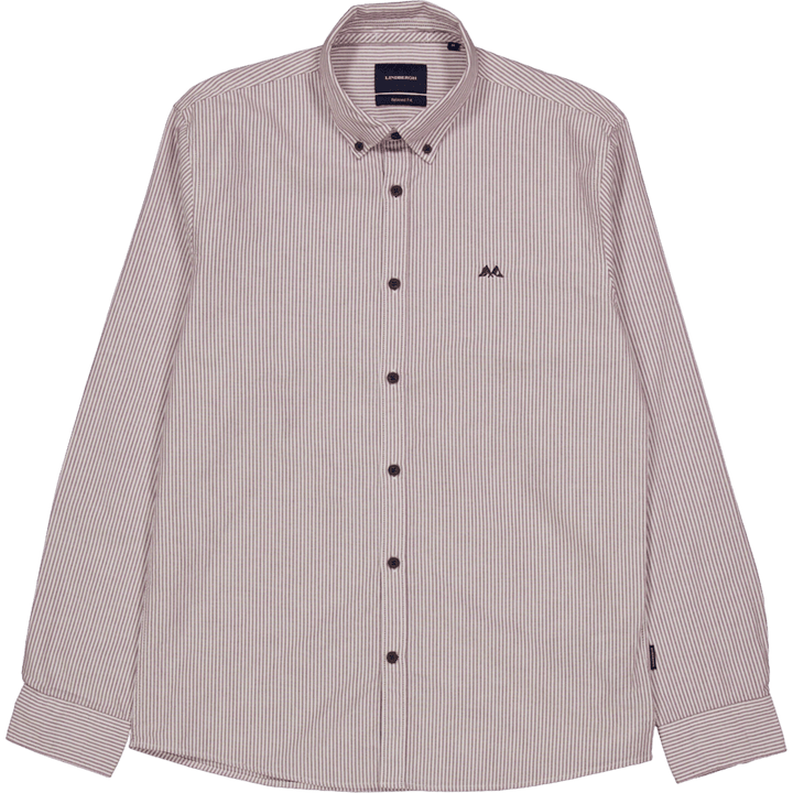 Oxford Shirt L/s Burg/stripe