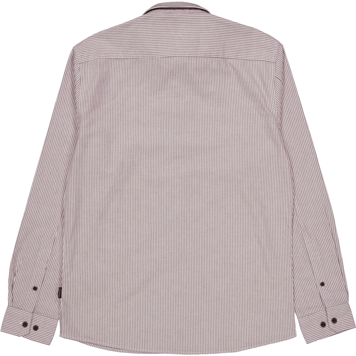 Oxford Shirt L/s Burg/stripe