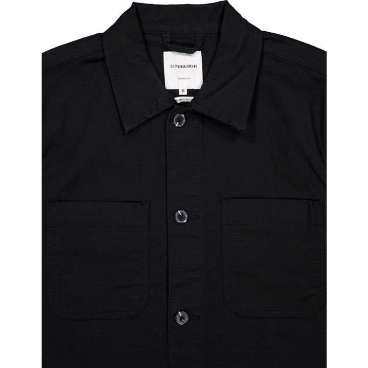 Rip Stop Overshirt Black