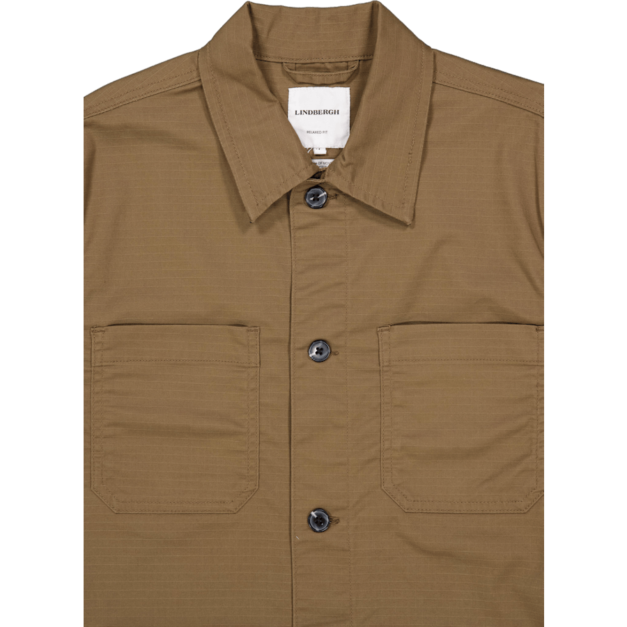 Rip Stop Overshirt Brown