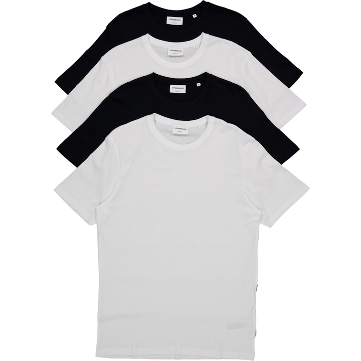Cotton T-shirts 4-pack Blk/wh