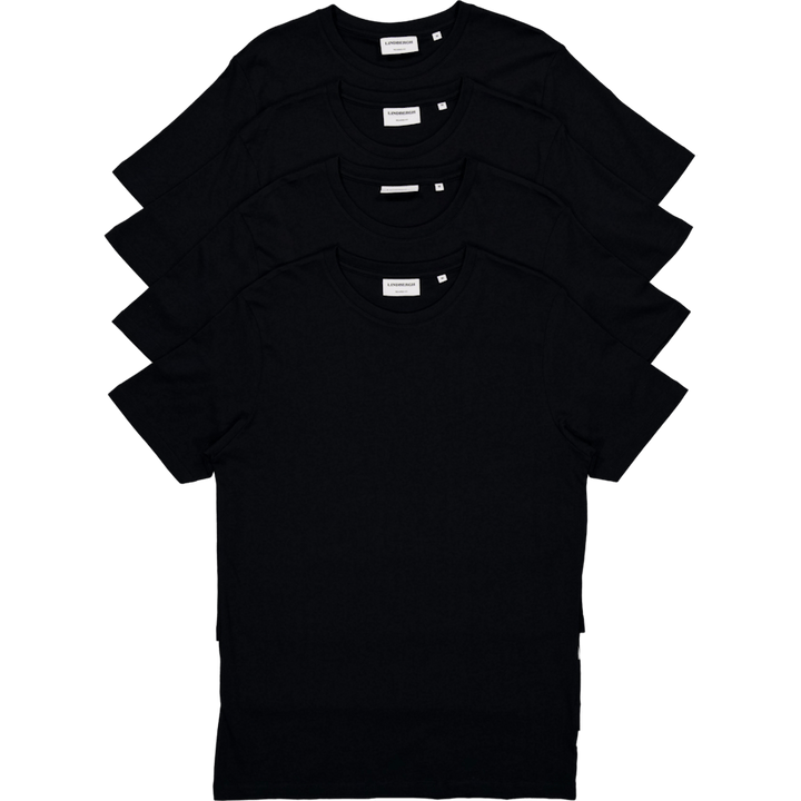 Cotton T-shirts 4-pack Black