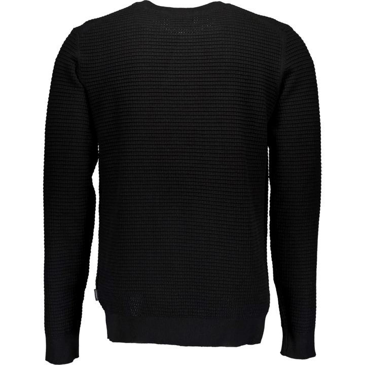 Structure O-neck Knit L/s Blk