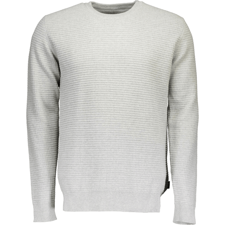 Structure O-neck Knit L/s Gry