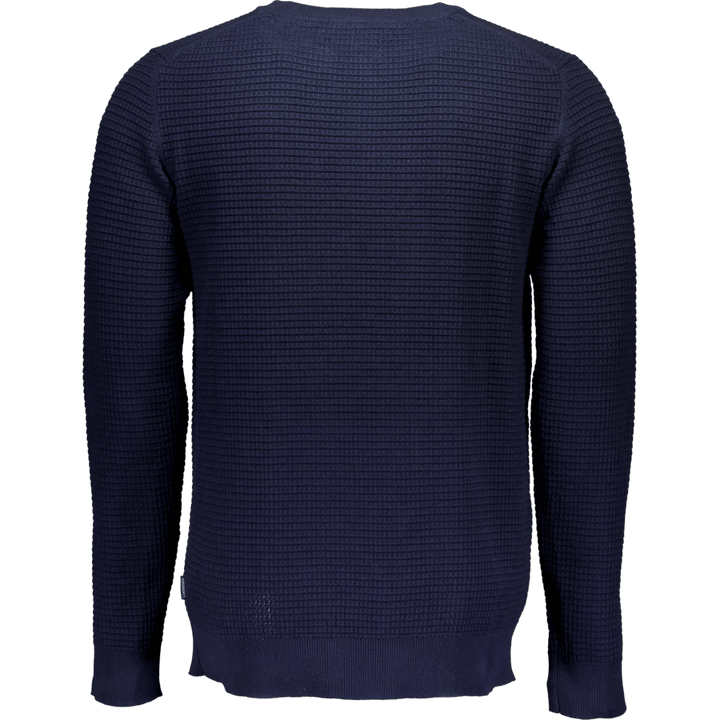 Structure O-neck Knit L/s Nvy