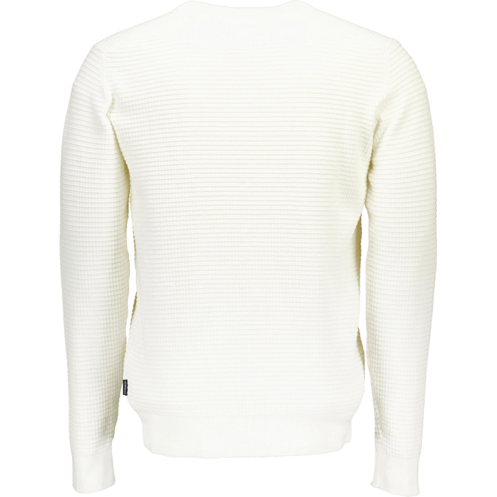 Structure O-neck Knit L/s Whi
