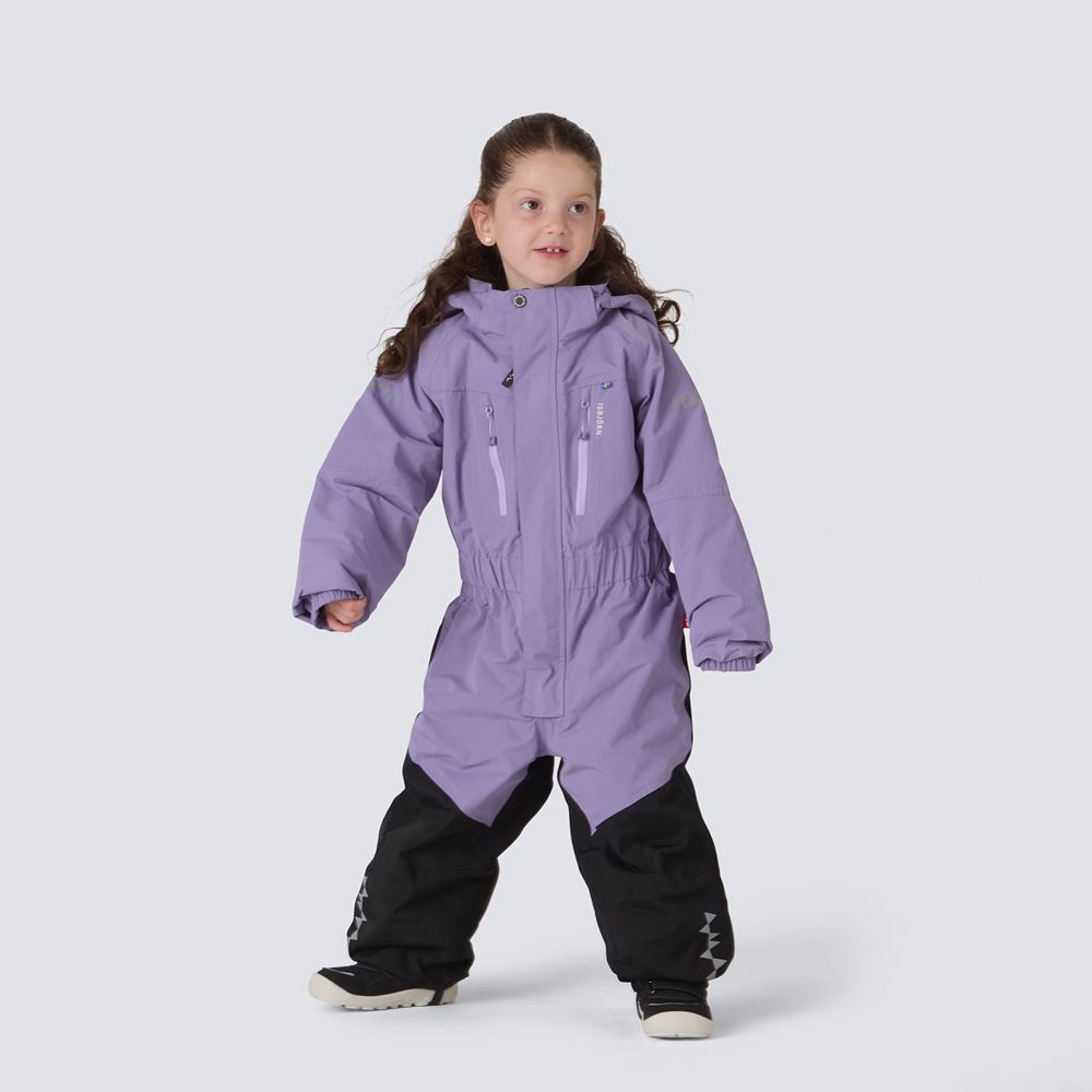 Penguin Snowsuit Kids Lavender