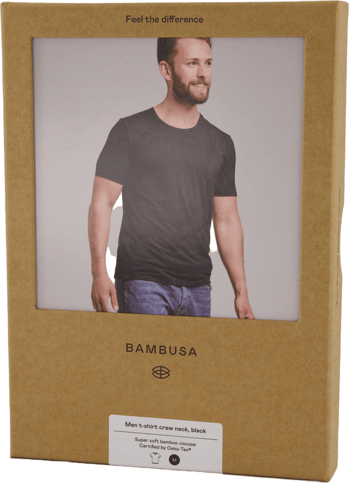 T-shirt Crew Neck, Men's 1-pac Black