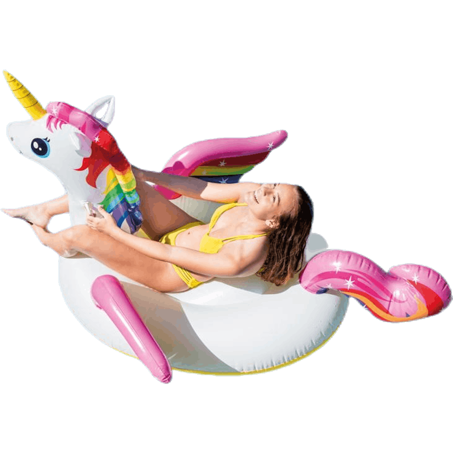 Unicorn Ride-on Pink/White